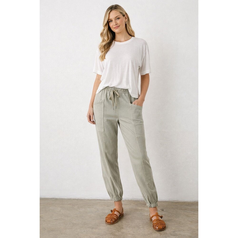 RAILS Haven Sage Jogger Pants Olive Green Drawstring Elastic SMALL 618A-273A-007